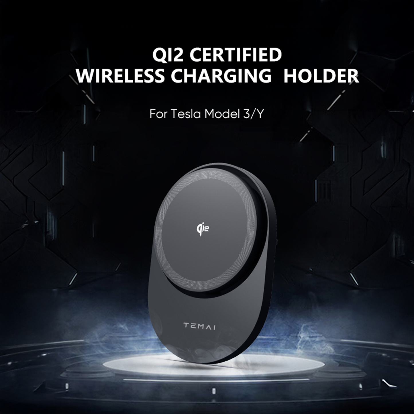 Qi2 Wirless Charging Phone Holder for Tesla | 15W Fast Charging