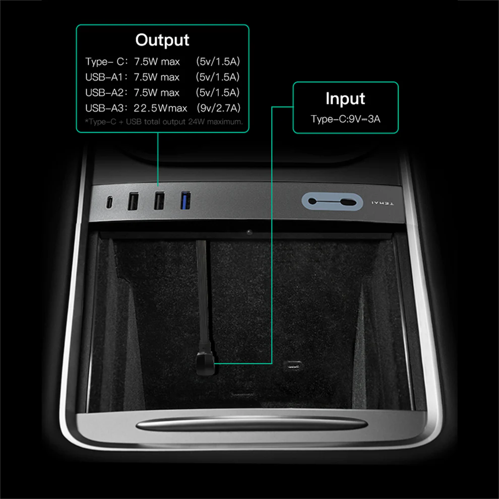 Tesla Center Console Dock Station