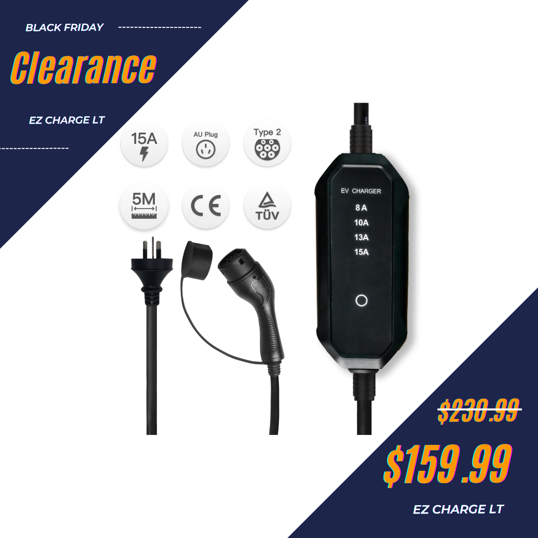 [3.5kW] [Clearance] EZ Charge LT | Type 2 Portable EV Charger | 8A-15A Adjustable