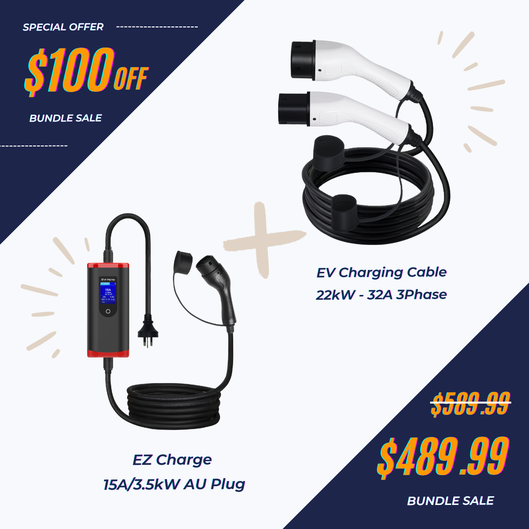 EZ Charge | Type 2 Portable EV Charger | 6A-15A Adjustable | AU Plug