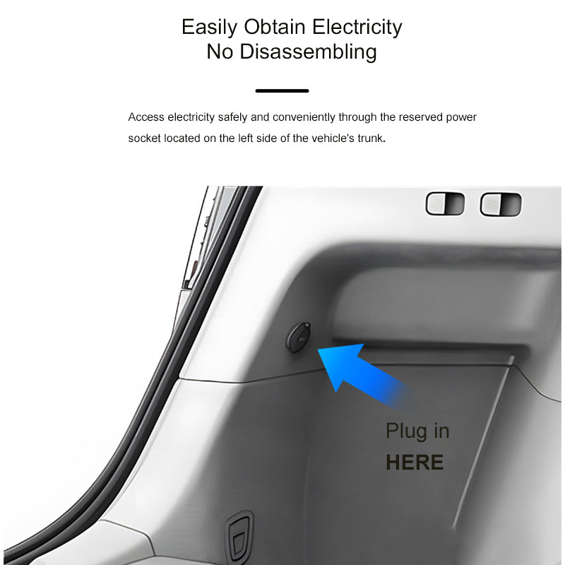 TEMAI Tesla Model Y Trunk Refrigerator - Durable & Quick Cooling for Outdoor Adventures