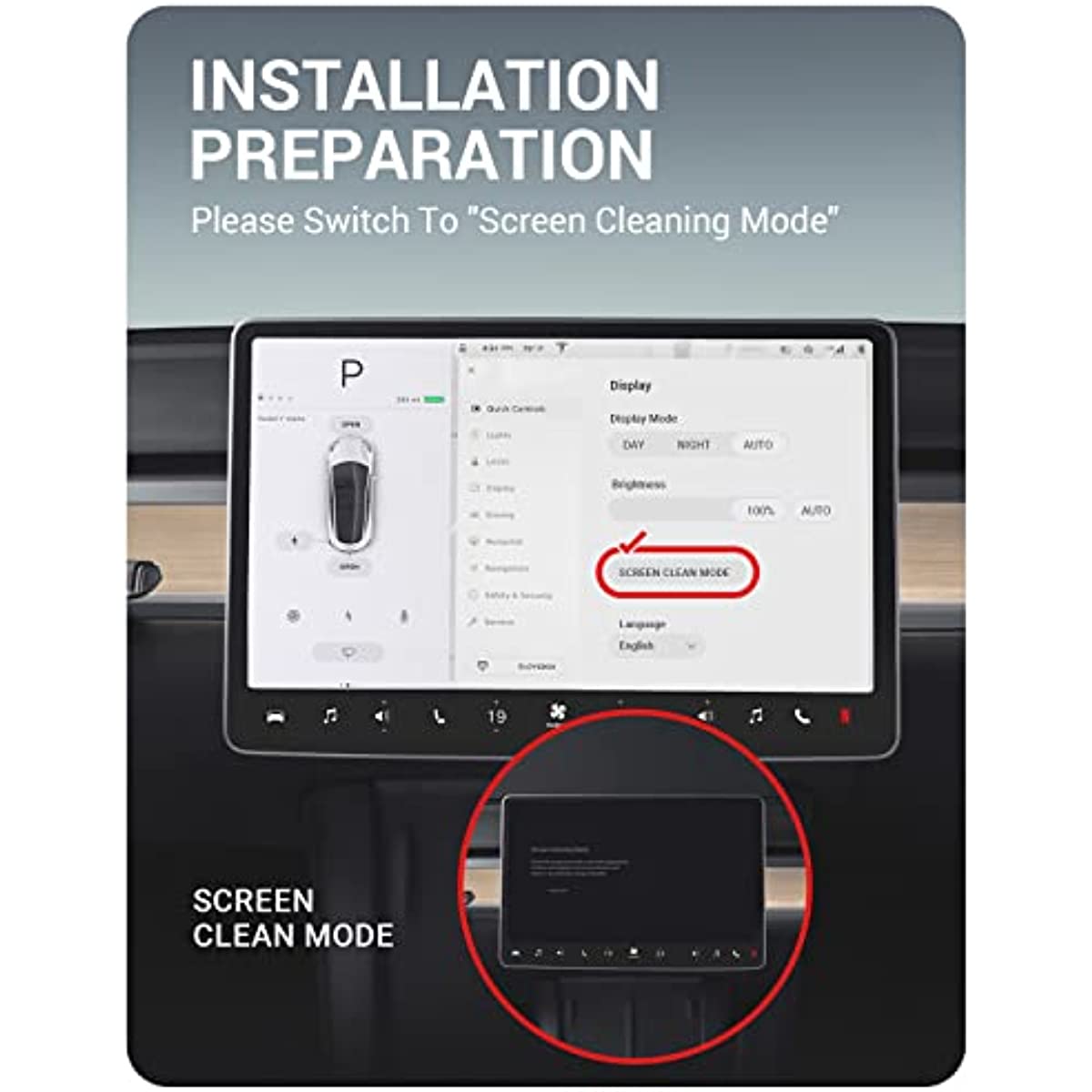 Easy-Install Screen Protector for Tesla Model 3 & Model Y - 9H Hardness Glass, Auto-Alignment Tool